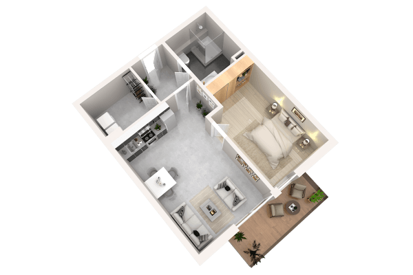 1 bedroom with open-plan kitchen flat to rent, 56 m², Nideggen 1 bedroom with open-plan kitchen flat to rent, 56 m², Nideggen