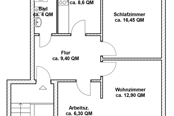 1 bedroom with open-plan kitchen flat to rent, 57 m², Friedrich-Ebert-Str. 92, Hamburg, Hamburg 1 bedroom with open-plan kitchen flat to rent, 57 m², Friedrich-Ebert-Str. 92, Hamburg, Hamburg