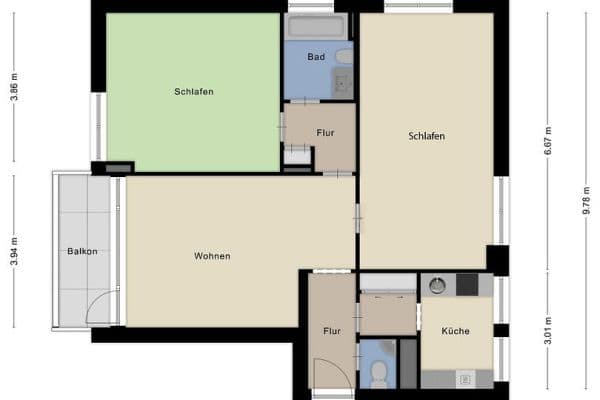 4 bedroom flat to rent, 86 m², Haselnusshof 1, Köln 4 bedroom flat to rent, 86 m², Haselnusshof 1, Köln