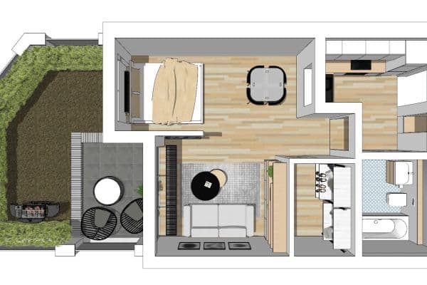 Studio flat for sale, 44 m², U Vojanky, Prague Studio flat for sale, 44 m², U Vojanky, Prague