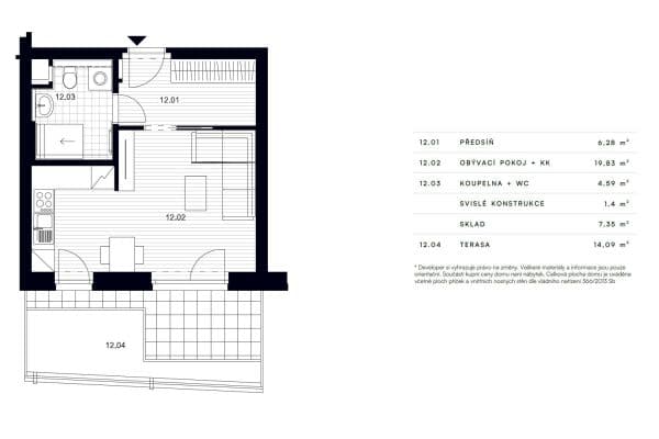 Studio flat to rent, 32 m², Pšeničná, Hořovice, Středočeský Region Studio flat to rent, 32 m², Pšeničná, Hořovice, Středočeský Region