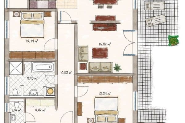 2 bedroom with open-plan kitchen flat to rent, 116 m², Pilsting OT Großköllnbach 2 bedroom with open-plan kitchen flat to rent, 116 m², Pilsting OT Großköllnbach