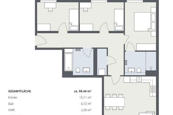 4 bedroom flat to rent, 100 m², Rembrandtstr. 32, Solingen 4 bedroom flat to rent, 100 m², Rembrandtstr. 32, Solingen