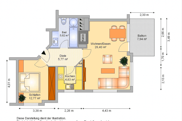 1 bedroom with open-plan kitchen flat for sale, 59 m², Flörsheim 1 bedroom with open-plan kitchen flat for sale, 59 m², Flörsheim