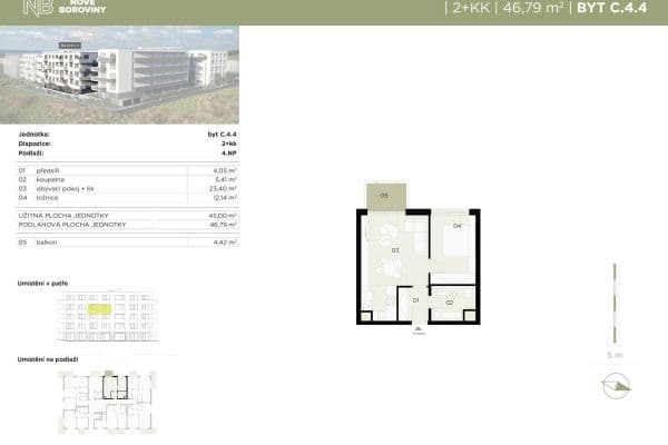 1 bedroom with open-plan kitchen flat to rent, 49 m², Bohumila Landy, Kladno 1 bedroom with open-plan kitchen flat to rent, 49 m², Bohumila Landy, Kladno