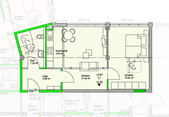 2 bedroom flat to rent, 55 m², Äußere Leipziger Straße 23a, Schkeuditz 2 bedroom flat to rent, 55 m², Äußere Leipziger Straße 23a, Schkeuditz