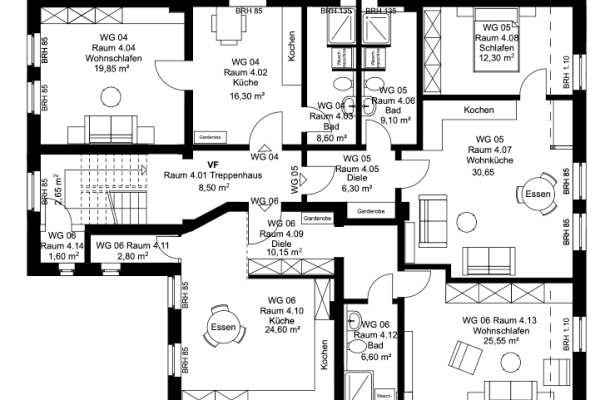 2 bedroom flat to rent, 58 m², Hülsstr. 11, Marl-Hüls 2 bedroom flat to rent, 58 m², Hülsstr. 11, Marl-Hüls