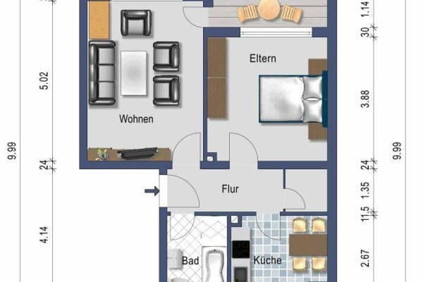 2 bedroom flat for sale, 54 m², Landshut 2 bedroom flat for sale, 54 m², Landshut