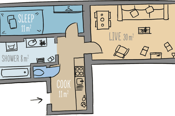 2 bedroom flat to rent, 60 m², Vereinsgasse 35, Wien, Vienna 2 bedroom flat to rent, 60 m², Vereinsgasse 35, Wien, Vienna