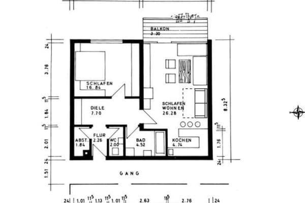 1 bedroom with open-plan kitchen flat to rent, 68 m², Bad Rappenau 1 bedroom with open-plan kitchen flat to rent, 68 m², Bad Rappenau
