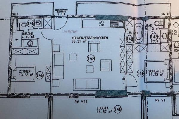 3 bedroom flat to rent, 77 m², Tieckstraße 22, Berlin 3 bedroom flat to rent, 77 m², Tieckstraße 22, Berlin