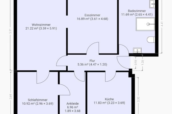 2 bedroom with open-plan kitchen flat to rent, 86 m², Seilerwall 43, Viersen 2 bedroom with open-plan kitchen flat to rent, 86 m², Seilerwall 43, Viersen