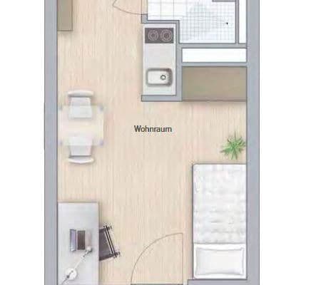 1 bedroom flat to rent, 20 m², Chiemgaustraße 138a, München, Bavaria 1 bedroom flat to rent, 20 m², Chiemgaustraße 138a, München, Bavaria