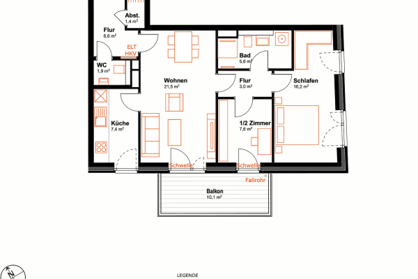 3 bedroom flat to rent, 77 m², Marckmannstraße 59, Hamburg, Hamburg 3 bedroom flat to rent, 77 m², Marckmannstraße 59, Hamburg, Hamburg