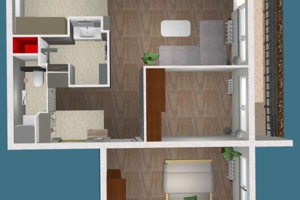 2 bedroom with open-plan kitchen flat to rent, 60 m², Hlavatého, Praha 2 bedroom with open-plan kitchen flat to rent, 60 m², Hlavatého, Praha