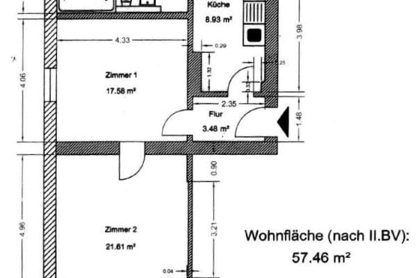 2 bedroom flat to rent, 58 m², Lindenstraße 32, Velten 2 bedroom flat to rent, 58 m², Lindenstraße 32, Velten