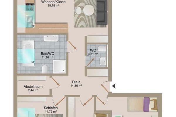 4 bedroom flat to rent, 126 m², Hauptstraße 34, Kieselbronn, Baden-Württemberg 4 bedroom flat to rent, 126 m², Hauptstraße 34, Kieselbronn, Baden-Württemberg