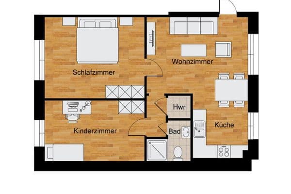 3 bedroom flat to rent, 64 m², Kochstr. 59, Krefeld 3 bedroom flat to rent, 64 m², Kochstr. 59, Krefeld