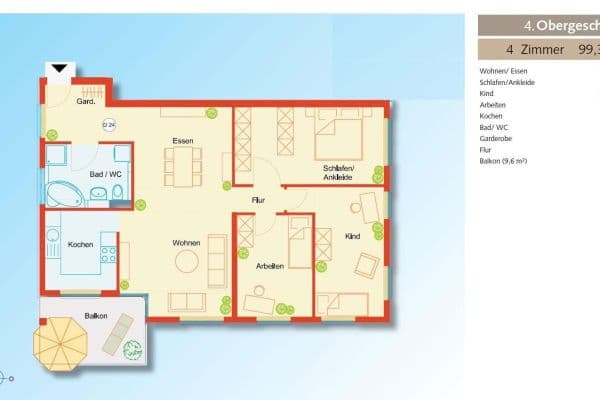 4 bedroom flat to rent, 100 m², Leonardo-Da-Vinci-Platz 1, Böblingen 4 bedroom flat to rent, 100 m², Leonardo-Da-Vinci-Platz 1, Böblingen