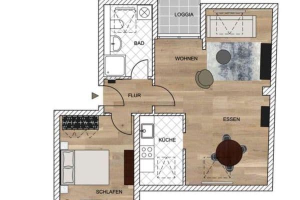 2 bedroom flat to rent, 49 m², Zwickau 2 bedroom flat to rent, 49 m², Zwickau