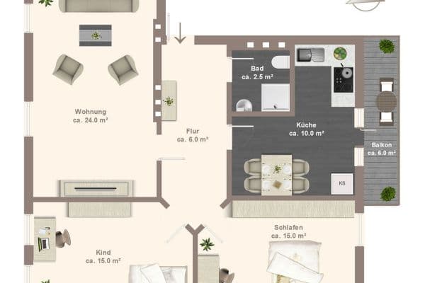 3 bedroom flat to rent, 76 m², Lutherstr. 1, Bremerhaven, Bremen 3 bedroom flat to rent, 76 m², Lutherstr. 1, Bremerhaven, Bremen