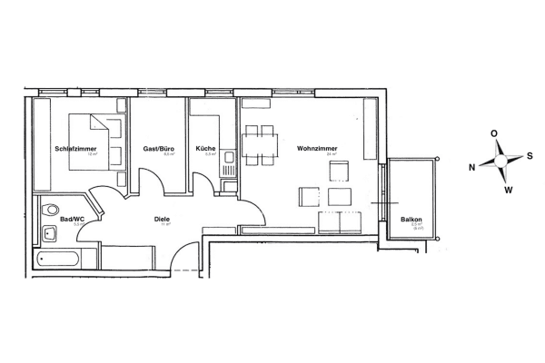 3 bedroom flat to rent, 67 m², Wildau 3 bedroom flat to rent, 67 m², Wildau