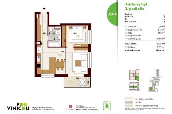 2 bedroom flat to rent, 57 m², Nové Mesto 2 bedroom flat to rent, 57 m², Nové Mesto
