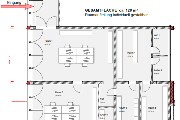 office to rent, 128 m², Goerdelerstraße 35, Offenbach office to rent, 128 m², Goerdelerstraße 35, Offenbach