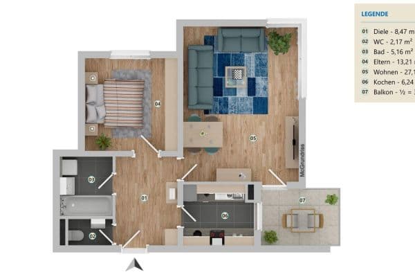 2 bedroom flat for sale, 64 m², Reutlingen 2 bedroom flat for sale, 64 m², Reutlingen