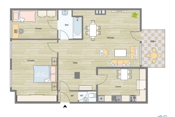 1 bedroom with open-plan kitchen flat for sale, 75 m², Hamburg Poppenbüttel, Hamburg 1 bedroom with open-plan kitchen flat for sale, 75 m², Hamburg Poppenbüttel, Hamburg