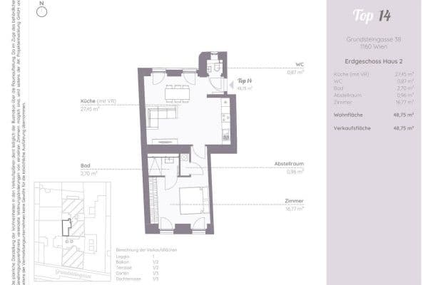 2 bedroom flat for sale, 49 m², Grundsteingasse 38, Wien, Vienna 2 bedroom flat for sale, 49 m², Grundsteingasse 38, Wien, Vienna