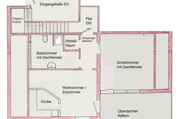2 bedroom flat to rent, 63 m², Eichenstr. 19, Bad Rappenau 2 bedroom flat to rent, 63 m², Eichenstr. 19, Bad Rappenau
