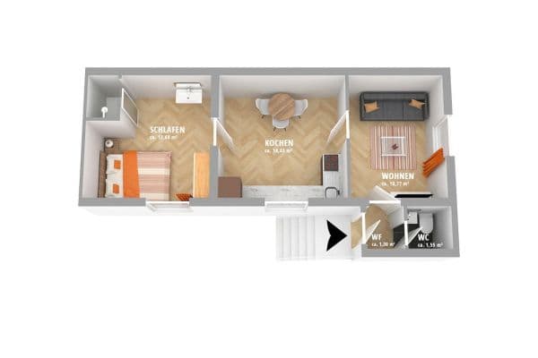 2 bedroom flat for sale, 42 m², Leonberg 2 bedroom flat for sale, 42 m², Leonberg