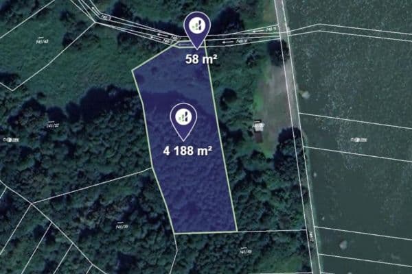 plot for sale, 4,246 m², Choryně plot for sale, 4,246 m², Choryně