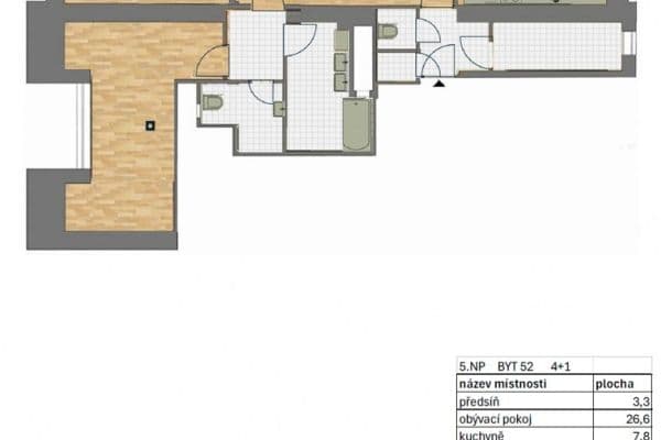 4 bedroom flat to rent, 100 m², Hradeckých, Praha 4 4 bedroom flat to rent, 100 m², Hradeckých, Praha 4