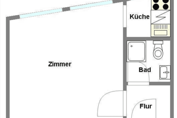 1 bedroom flat to rent, 28 m², Offenbach 1 bedroom flat to rent, 28 m², Offenbach