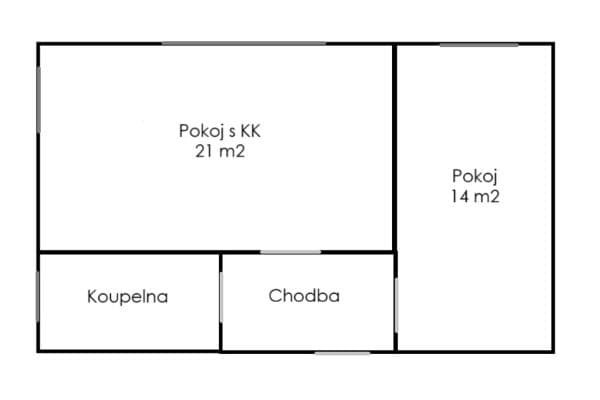 1 bedroom with open-plan kitchen flat to rent, 43 m², Kpt. Vosky, Kutná Hora 1 bedroom with open-plan kitchen flat to rent, 43 m², Kpt. Vosky, Kutná Hora