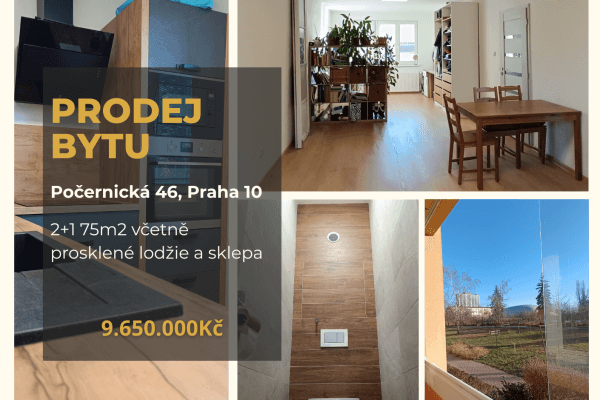 3 bedroom flat for sale, 75 m², Počernická, Praha 3 bedroom flat for sale, 75 m², Počernická, Praha