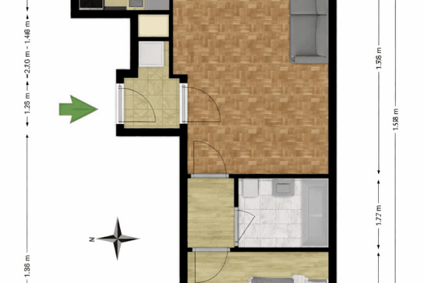 2 bedroom flat to rent, 57 m², München, Bavaria 2 bedroom flat to rent, 57 m², München, Bavaria