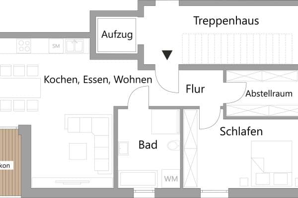 2 bedroom flat to rent, 70 m², Neunkirchen-Seelscheid 2 bedroom flat to rent, 70 m², Neunkirchen-Seelscheid