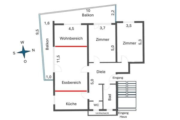 2 bedroom with open-plan kitchen flat for sale, 116 m², Waldenbuch 2 bedroom with open-plan kitchen flat for sale, 116 m², Waldenbuch