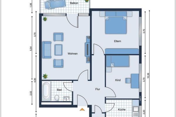 3 bedroom flat to rent, 73 m², Berliner Straße 86-88, Steinbach 3 bedroom flat to rent, 73 m², Berliner Straße 86-88, Steinbach