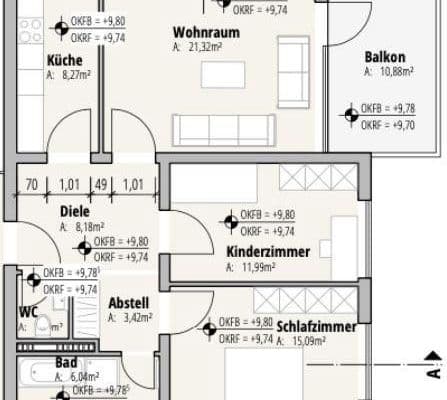 3 bedroom flat to rent, 81 m², Waldbüttelbrunn 3 bedroom flat to rent, 81 m², Waldbüttelbrunn