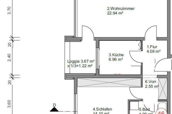 2 bedroom flat to rent, 58 m², Heiglhofstraße 86, München, Bavaria 2 bedroom flat to rent, 58 m², Heiglhofstraße 86, München, Bavaria