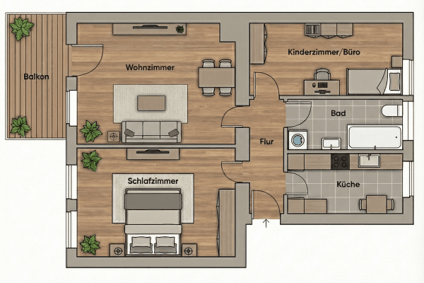 3 bedroom flat to rent, 75 m², Augsburg, Bavaria 3 bedroom flat to rent, 75 m², Augsburg, Bavaria