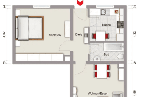 2 bedroom flat for sale, 54 m², Bertholdstrasse, Pforzheim 2 bedroom flat for sale, 54 m², Bertholdstrasse, Pforzheim