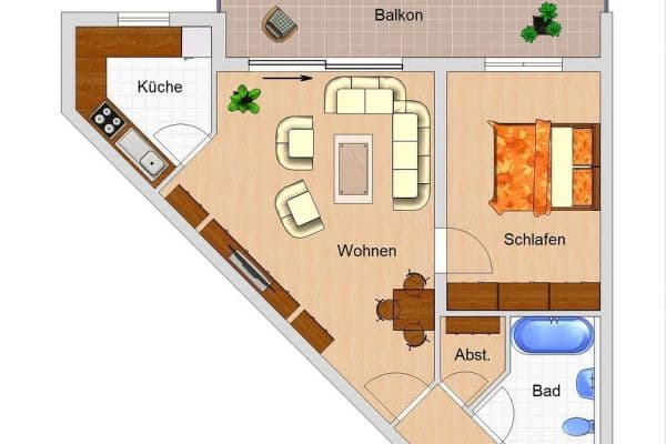 2 bedroom flat to rent, 64 m², An der Windmühle 77, Leipzig 2 bedroom flat to rent, 64 m², An der Windmühle 77, Leipzig