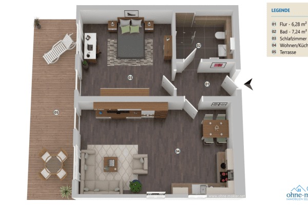 2 bedroom flat to rent, 80 m², Am Kanal 40, Rüdersdorf 2 bedroom flat to rent, 80 m², Am Kanal 40, Rüdersdorf