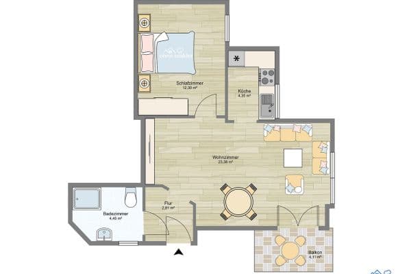 2 bedroom flat to rent, 51 m², Alte Bahnhofstr. 22, Neustadt/Aisch 2 bedroom flat to rent, 51 m², Alte Bahnhofstr. 22, Neustadt/Aisch