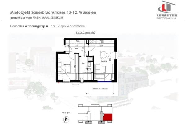 2 bedroom flat to rent, 56 m², Sauerbruchstraße 10-12, Würselen, North Rhine-Westphalia 2 bedroom flat to rent, 56 m², Sauerbruchstraße 10-12, Würselen, North Rhine-Westphalia
